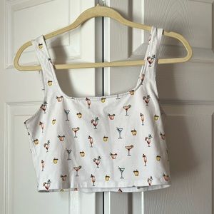 Cocktail Cropped Tank Top